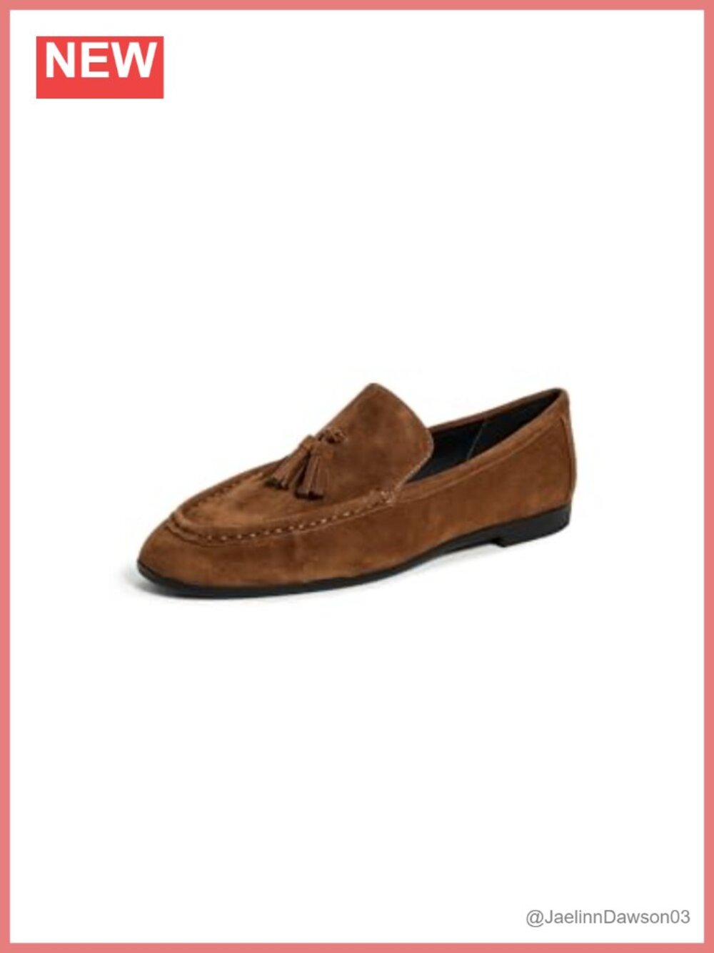 Suede Fringe Tassel Loafer Moc Toe Stitching Padded Footbed